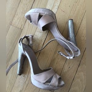 Zara women’s nude heel sandals